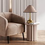 Opviq Luna - 15257 Lámpara de Mesa Dorado y Marrón Claro